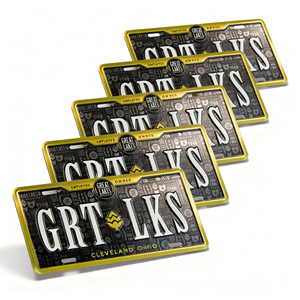 Placa de Matrícula de Aluminio 3D Personalizada con Relieve, Empresa Cervecería Regional, Propiedad de Empleados, Diseño Hop Barley, Impermeable, Antioxidante, Decorativa - Product Image 1