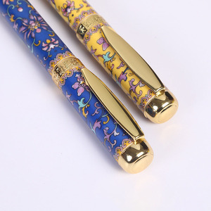 Bolígrafo de Metal con Patrón Floral Esmaltado Chino, Estilo Oriental Vintage, Bolígrafo de Regalo para Negocios de Lujo, Recuerdo - Product Image 2