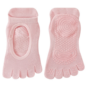 Women's Spring/Summer Style Ear-Lifting, Backless, Five-<b>Finger</b> Yoga <b>Socks</b> with Adhesive Finish and Non-Slip Fittings, Fitness - Product Image 5