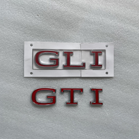 Autocollants de logo d'emblème de voiture en lettres 3D GLI GTI en plastique ABS adhésif personnalisé par le fabricant pour VW Jetta Golf