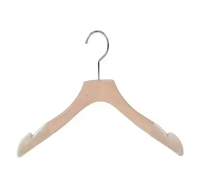 <span class=keywords><strong>Cintre</strong></span> <span class=keywords><strong>en</strong></span> <span class=keywords><strong>bois</strong></span> massif naturel à surface lisse Cintres antidérapants ménagers Petits cintres pour enfants pour les magasins - Product Image 2