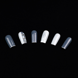 Clear Artificial <b>Nail</b> Tips Full Half Cover Dual Use Salon Practice Fingernails Wholesale - Product Image 4
