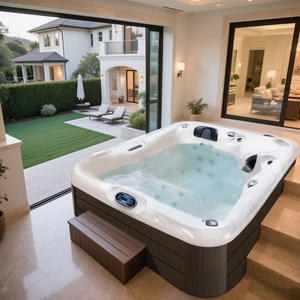 Offres Spéciales Relax Massage extérieur Spa bain à remous bain à remous baignoire extérieure avec musique Bluetooth lumière LED buse Massage pour jardin - Product Image 1