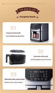 Friggitrice moderna senza olio in acciaio inox 8L con Display LCD Multi-funzione digitale Touch Screen per uso domestico - Product Image 6