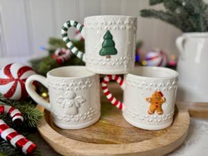 Tazza di Natale in ceramica in stile festivo con manico in bastoncino e motivo natalizio-ideale per la casa, il <span class=keywords><strong>caffè</strong></span> e il regalo - Product Image 2