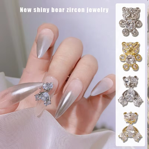 Paso Sico <span class=keywords><strong>2022</strong></span> - Joyería de Lujo con Circonitas en Forma de Oso, Diamantes de Imitación de Alta Calidad, Brillantes y Relucientes, Decoración para Uñas, Accesorios de Manicura 3D - Product Image 1