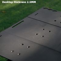 Table de pique-nique pour barbecue extérieur en alliage d'aluminium à hauteur réglable Table de camping IGT avec sac de rangement