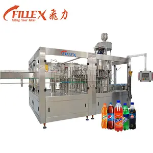Máquina de enchimento automática de garrafas plásticas carbonatadas para refrigerantes, enxágue e enxágue de cola
