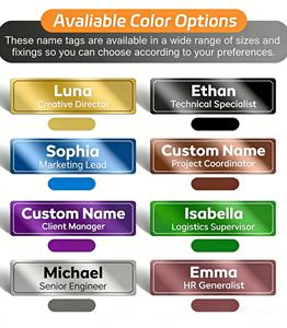 Badge Nominativo in Acrilico Rosso con Slot Sostituibile per Informazioni Personalizzate, da Indossare dagli Dipendenti - Product Image 5