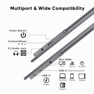 Monitor Portátil SIBOLAN <span class=keywords><strong>de</strong></span> 15.6 Pulgadas con Pantalla LCD 1080P, Soporte Ajustable <span class=keywords><strong>de</strong></span> 180 Grados Integrado, Montaje VESA, Puertos Ocultos, para Laptop Externa - Product Image 5