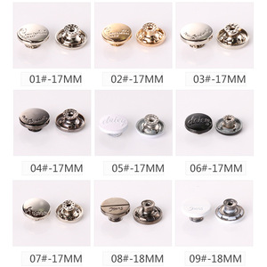 Custom Made Metal Jeans Buttons Round Alloy T-Shaped Buckle Embossed Logo For Denim Overalls Accessories - Product Image 4