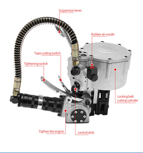 KZ19/25/32 Machine de conditionnement combinée portative de bandes métalliques pour le paquet de bois de brique 19/25/32mm outils de cerclage pneumatiques en acier - Product Image 5