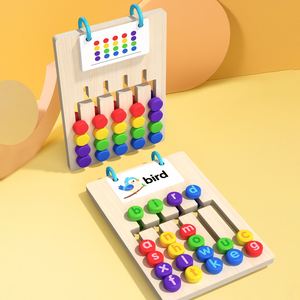 Travel Friendly 2-In-1 Stimulating Montessori Slide <b>Puzzle</b> Color & Letter Matching Toys for Kids 4 to 8 Years - Product Image 2