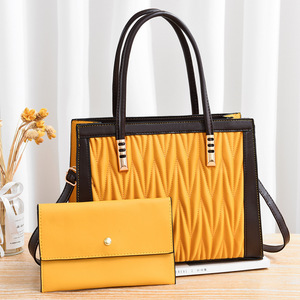 Conjunto de dos bolsos para mujer, bolso informal plisado tipo nido, bolso de hombro cruzado de gran capacidad - Product Image 3