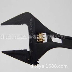 Fujiya Adjustable <b>Wrench</b> 28 In Imperial High Carbon Steel Industrial Single End Serrated Jaw Black Gold Finish - Product Image 4