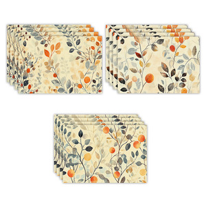 <span class=keywords><strong>Manteles</strong></span> <span class=keywords><strong>Individuales</strong></span> de Lino Estampado, Resistentes al Calor, de Poliéster, Rectangulares, Decorativos, Lavables - Product Image 5