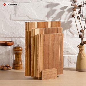ชุดเขียงไม้กระถินทรงหนังสือพร้อมขาตั้ง 3 ชิ้น สำหรับตกแต่งห้องครัว - Product Image 1