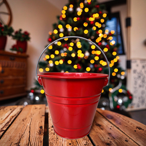 Thiết Kế Hiện Đại Màu Đỏ 1.5L Kim Loại Nhỏ Xô Cho Đảng Ngày Lễ Đám Cưới - Product Image 2