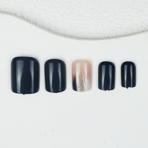 24 <span class=keywords><strong>faux</strong></span> ongles carrés de style français en ABS, <span class=keywords><strong>poudre</strong></span> de saphir en vrac pour application sur les doigts - Product Image 3