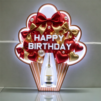 Ballon LED en acrylique personnalisé pour présentoir de bouteilles, idéal pour les anniversaires, la Saint-Valentin, Noël, et comme glorificateur lumineux pour les soirées en boîte de nuit