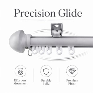 <span class=keywords><strong>Tringle</strong></span> à rideaux coulissante moderne en alliage d'aluminium Botai BT-2611, simple/double, <span class=keywords><strong>fixation</strong></span> latérale, longueur personnalisable, durable - Product Image 3