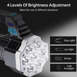 Lampe torche étanche IP55 1000+ Lumens rechargeable par USB pour usage extérieur d'urgence et pêche - Product Image 2