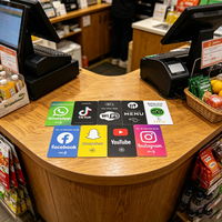 Tarjeta de redes sociales con código QR personalizado, tarjeta NFC para empresas, tarjeta RFID para redes sociales como Facebook y TikTok, tarjeta de reseñas de Google.