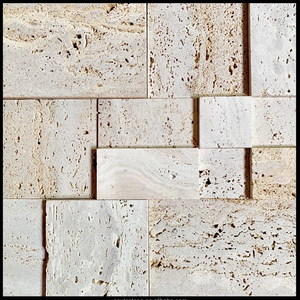 कस्टम प्राकृतिक इटैली सुपर सफेद ट्रावर्टाइन संगमरमर बेज मोज़ेक टाइल्स ट्रावर्टिन स्लब मोज़ेक टाइल सजावट दीवार के लिए मोज़ेक सजावट - Product Image 6
