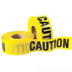 Yellow color PE traffic barrier warning caution tape