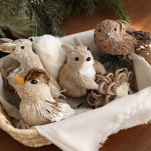 Sisal Woodland animale Mini <span class=keywords><strong>albero</strong></span> <span class=keywords><strong>di</strong></span> <span class=keywords><strong>natale</strong></span> ornamenti <span class=keywords><strong>di</strong></span> paglia <span class=keywords><strong>di</strong></span> Sisal animali statuette ornamenti <span class=keywords><strong>di</strong></span> <span class=keywords><strong>natale</strong></span> per decorazioni rustiche <span class=keywords><strong>di</strong></span> <span class=keywords><strong>natale</strong></span> - Product Image 2