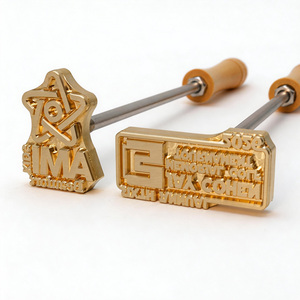 Matrice de gaufrage à chaud en laiton gravée, logo personnalisé, moule en cuivre pour le cuir, le bois, le plastique - Product Image 1