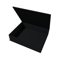 Caja de Regalo de Cartón Rígido Magnético de Lujo Negra y Gris Personalizada de Alta Gama para Ropa