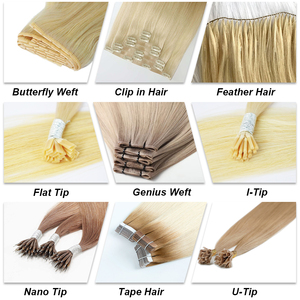 Extensions de cheveux vietnamiennes en <span class=keywords><strong>plumes</strong></span> pour grossistes, double trame, crochet, 100 % cheveux humains vierges, bouclés profonds - Product Image 6