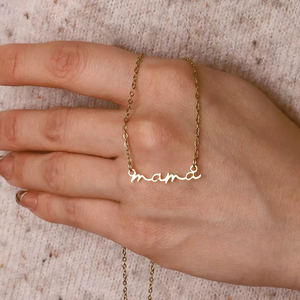 Colliers de mode FY, bijoux, <span class=keywords><strong>cadeau</strong></span> d'anniversaire, collier minimaliste en acier inoxydable sans ternissement, collier à lettres pour femmes, collier <span class=keywords><strong>maman</strong></span> - Product Image 3