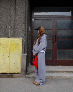 Streetwear Grey Hoodie Baggy Sweatpants Set <b>Women</b> Oversized Two Piece <b>Jogger</b> Tracksuit Casual Wholesale Athleisure Activewear - Product Image 6
