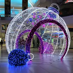 LED Ball Channel Form Runde 3D Ball Outdoor Landschaft Park Einkaufs zentrum Weihnachten Tag Neujahr Beleuchtung Festival Dekoration