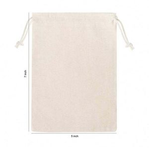 Sac en coton écologique personnalisé avec logo imprimé, sac en toile de coton calicot à cordon double, vente en gros - Product Image 4