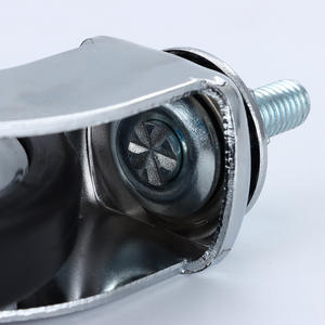 Ruedas universales de PP de 3 pulgadas, tornillo de doble rodamiento liso, ruedas de carro de mano silenciosas, estante de muebles de freno lateral, rueda Universal - Product Image 3