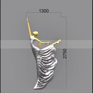 Sculpture d'arche Art Déco moderne en acier inoxydable M104, multifonctionnelle, durable, à poser au sol, étanche, pour couloir extérieur - Product Image 2