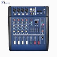 Console de mixage audio numérique professionnelle Aoshen à 4 canaux pour DJ avec amplificateur de puissance pour les performances sur scène