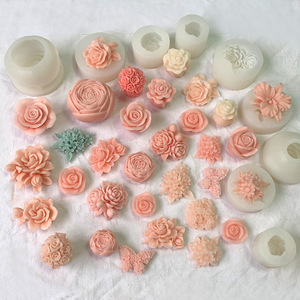 Stampo in <span class=keywords><strong>Silicone</strong></span> a Forma di Rosa con Fiore 3D, Stampo in Resina per Decorazioni Fai da Te in Gesso, <span class=keywords><strong>Stampi</strong></span> per <span class=keywords><strong>Candele</strong></span> - Product Image 4