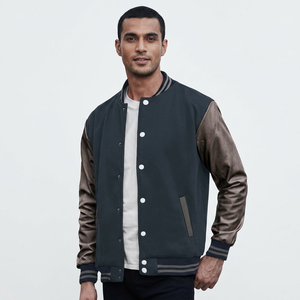 Fashion <b>top</b> Letterman Baseball Bomber Jacket Varsity Jacket with Breathable Leather Sleeves Heated Features-for Men - Product Image 1