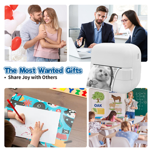 เครื่องพิมพ์ความร้อนขนาดเล็กแบบมืออาชีพ ไร้หมึก พกพาสะดวก เชื่อมต่อไร้สายผ่านบลูทูธ เหมาะสำหรับนักเรียน พิมพ์สมุดบันทึกข้อผิดพลาด หรือพิมพ์โน้ต - Product Image 3