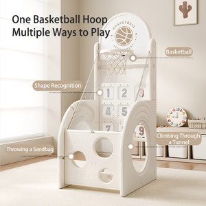 Canestro <span class=keywords><strong>da</strong></span> <span class=keywords><strong>basket</strong></span> per bambini in plastica HDPE sicura, per interni, con bersaglio, gioco sportivo per bambini, diverse modalità di gioco - Product Image 2