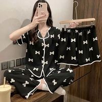 Ensemble de pyjamas pour femmes, printemps et automne, vêtements décontractés pour la maison