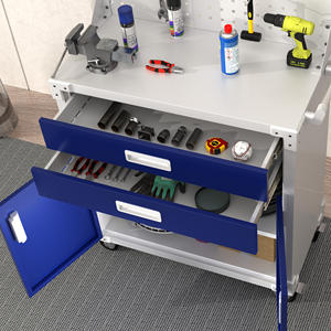 औद्योगिक गेराज मास्टरफोर्स उपकरण कैबिनेट के साथ पहियों धातु गैरेज भंडारण अलमारियाँ पर - Product Image 5