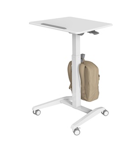 Bureau réglable en hauteur avec ressort à gaz ergonomique V-mounts, cadre métallique pliable, design moderne pour le bureau, la maison et les postes de travail - Product Image 2