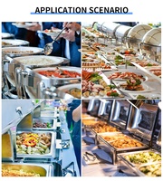 Chafing Dishes Buffet-Set, Warmhalteplatten für Speisen, Buffet-Präsentationswärmer für Catering, moderne Gastronomiebedarf