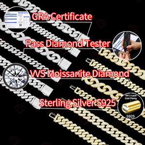 Colar de Corrente de Corda em Prata Esterlina 925 de 4mm, 5mm, 6mm, 7mm, Corrente de Corda Personalizada Banho de Ouro para Homens - Product Image 5