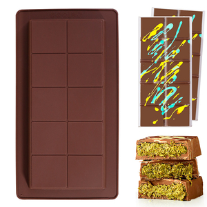 Tùy Chỉnh 100% Vuông Cấp Thực Phẩm Mocrowavable Silicone Xà Phòng Nến Khuôn DIY Kẹo Bánh Sô Cô La Thanh Khuôn - Product Image 5